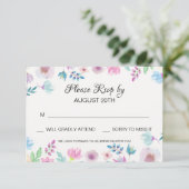 Carte RSVP Flower Breeze (Debout devant)