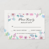Carte RSVP Flower Breeze (Devant / Derrière)