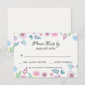Carte RSVP Flower Breeze (Devant / Derrière)