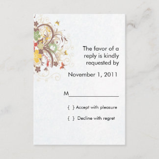 Carte RSVP Flower Burst avec enveloppe