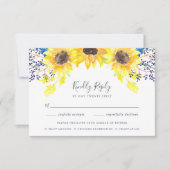 Carte RSVP Flowfields avec choix de repas (Devant)