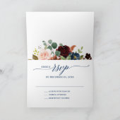 Carte RSVP flush Blush Floral Watercolor (Intérieur)