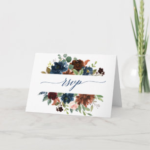 Carte RSVP flush Blush Floral Watercolor