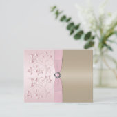 Carte RSVP flush rose et champagne (Debout devant)