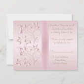 Carte RSVP flush rose et champagne (Dos)