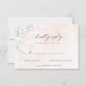 Carte RSVP flush subtile moderne (Devant)