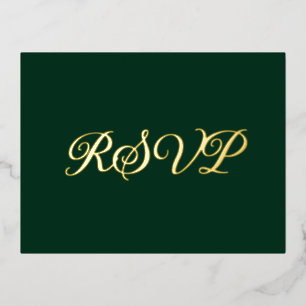 Carte RSVP Foil Elegant Co-Starring Forest Green