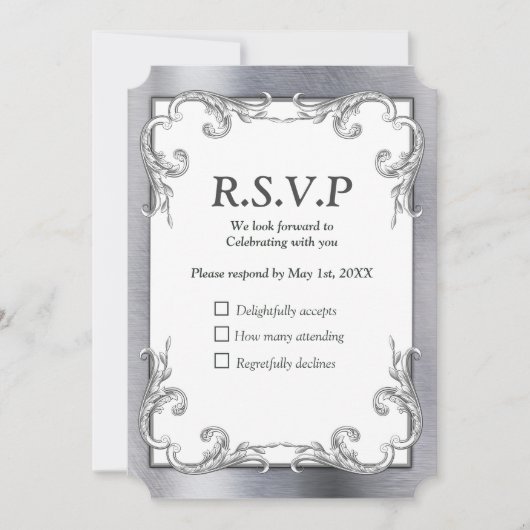 Carte RSVP Foil-Gold-Silver-Brass (Devant)