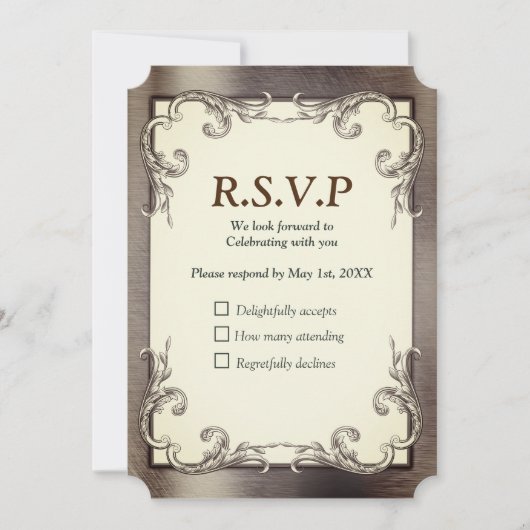 Carte RSVP Foil-Gold-Silver-Brass (Devant)