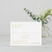 Carte RSVP Foil Mariage simple et moderne (Debout devant)