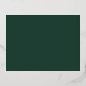 Carte RSVP Foil Mariage vert traditionnel (Verso)