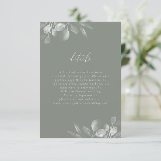 Carte RSVP Foliage Dreamy (Debout devant)