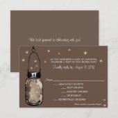 Carte RSVP Folie de Lucioles (Devant / Derrière)