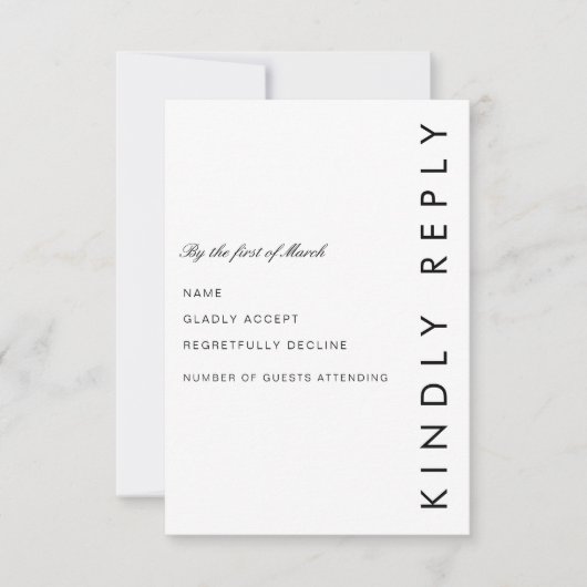 Carte RSVP Folio moderne (Devant)