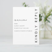 Carte RSVP Folio moderne (Debout devant)