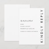 Carte RSVP Folio moderne (Devant / Derrière)