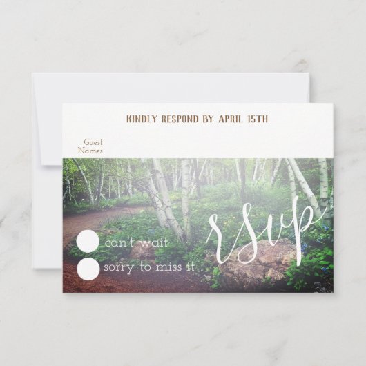 Carte RSVP forêt enchantée (Devant)