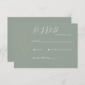 Carte RSVP Forêt Romantique (Devant / Derrière)