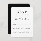 Carte RSVP Futura Modern (Devant / Derrière)