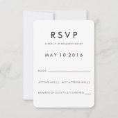 Carte RSVP Futura Modern (Devant)
