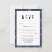 Carte RSVP Gala bleu marine (Devant)