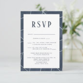 Carte RSVP Gala bleu marine (Debout devant)