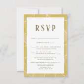 Carte RSVP Gala Géométrique Jaune (Devant)