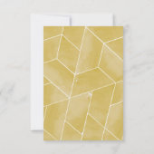 Carte RSVP Gala Géométrique Jaune (Dos)