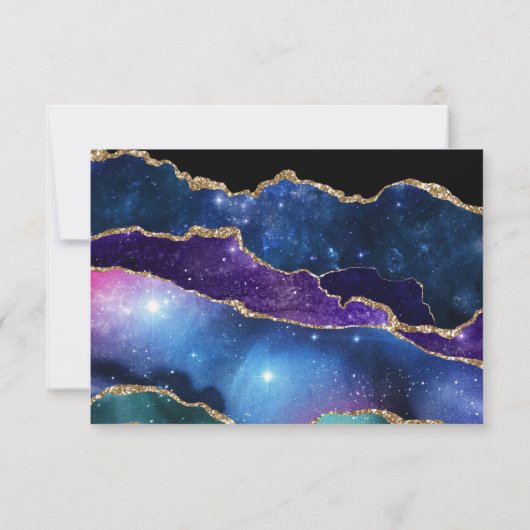 Carte RSVP Galaxy Agate (Dos)