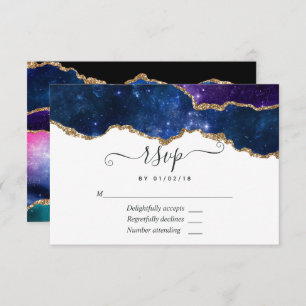 Carte RSVP Galaxy Agate