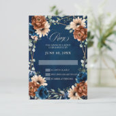 Carte RSVP Géométrique RSVP en terre cuite (Debout devant)