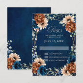 Carte RSVP Géométrique RSVP en terre cuite (Devant / Derrière)