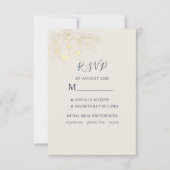 Carte RSVP Gilded Floral Gold Wedding (Devant)