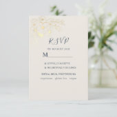 Carte RSVP Gilded Floral Gold Wedding (Debout devant)