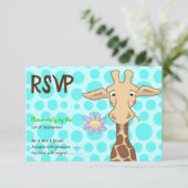 Carte RSVP Giraffe Party (Debout devant)