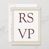 Carte RSVP Glam Raffinée (Devant / Derrière)