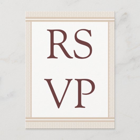Carte RSVP Glam Raffinée (Devant)