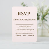 Carte RSVP Glam souple | Costume Mariage Blush Cha (Debout devant)