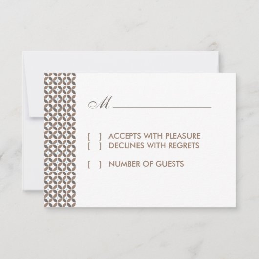 Carte RSVP Glamor vintage (Devant)