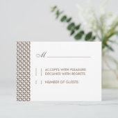 Carte RSVP Glamor vintage (Debout devant)