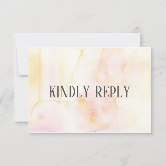 Carte RSVP Gold Blush et Pink Response (Devant)