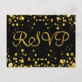 Carte RSVP Gold Confetti (Devant)