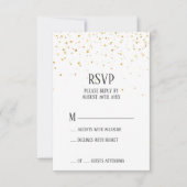 Carte RSVP Gold Confetti Wedding (Devant)
