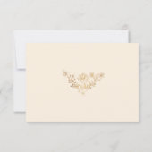 Carte RSVP Gold Floral (Dos)