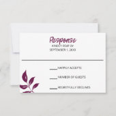 Carte RSVP Gold Leaf Wedding (Devant)