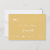 Carte RSVP Golden Phoenix Rising Wedding (Dos)
