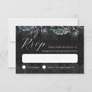 Carte RSVP gothique victorienne romantique noire