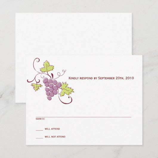 Carte RSVP graphique (Devant / Derrière)