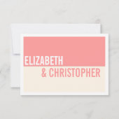 Carte RSVP Gras Moderne Graphic Block Wedding (Dos)