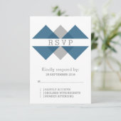 Carte RSVP Gray Bleu (Debout devant)